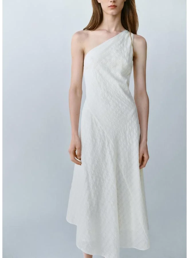 Mango Asymmetrical Flared Dress