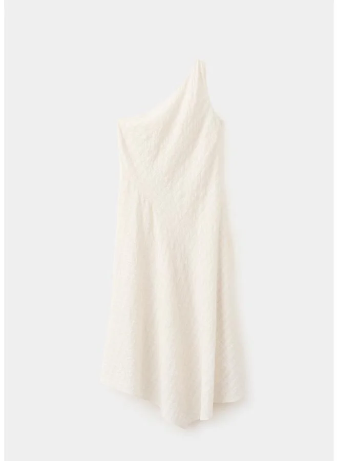 Mango white Asymmetrical Flared Dress for Women | Best Price UAE