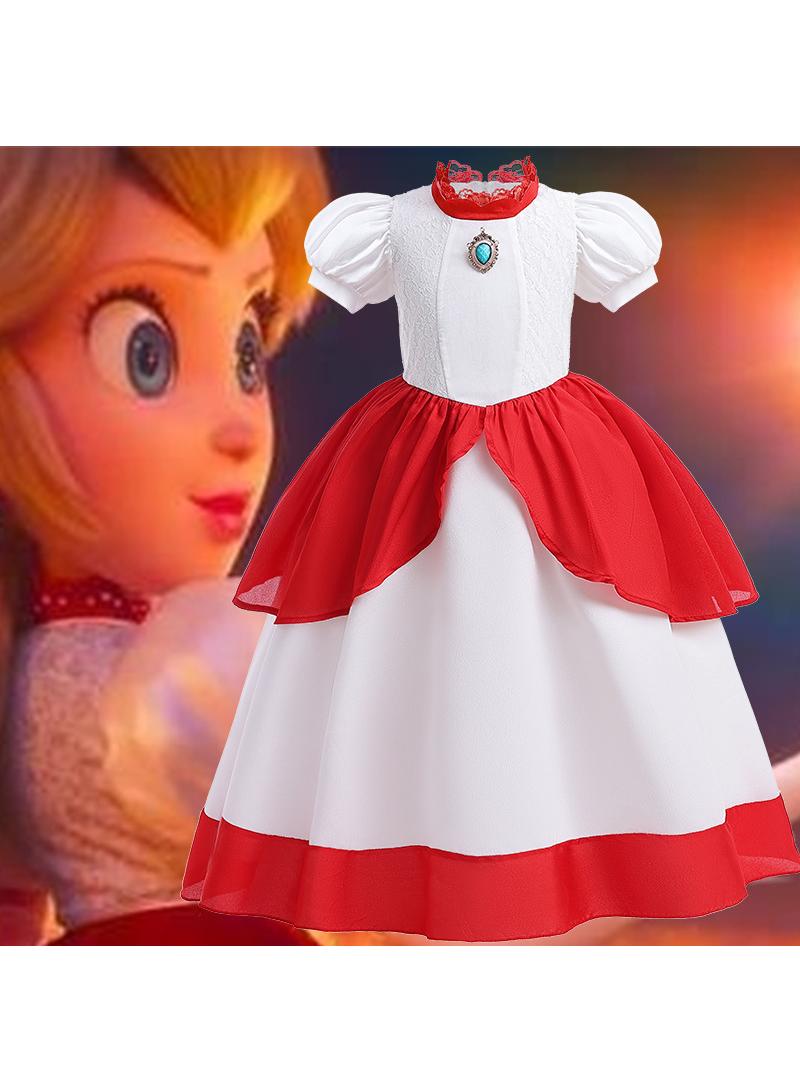 عام 1 مجموعة الأميرة الخوخ الضفدع تجمع الفتيات حزب اللباس مع تنورة أفضل هدية للأطفال اليوم - Image 4