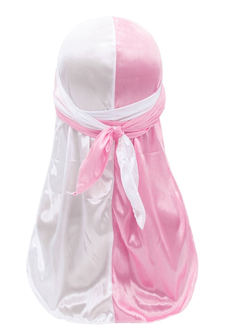 Silk Durag Head Wrap Durag Long Tail Stretchable Beanies for Men Women,Set of 4  - Image 3