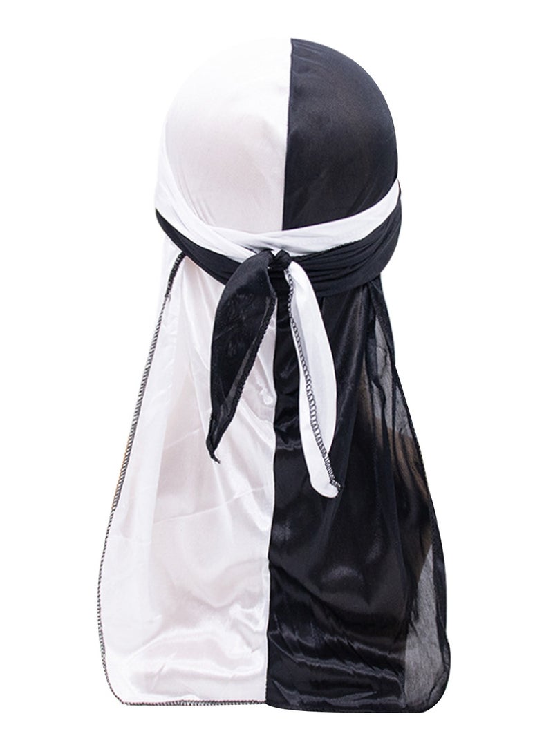 Silk Durag Head Wrap Durag Long Tail Stretchable Beanies for Men Women,Set of 4  - Image 4