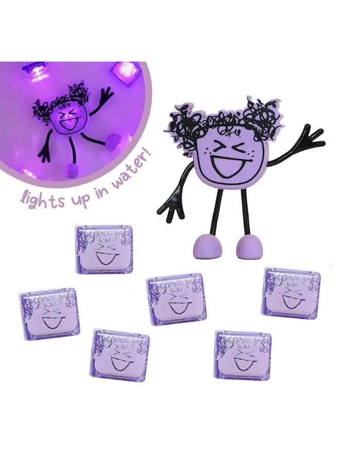 Glo Pals New Glo Pals Lumi Water-Activated Bath Toy with 6 Reusable Light-Up Cubes for Sensory Play - Image 5