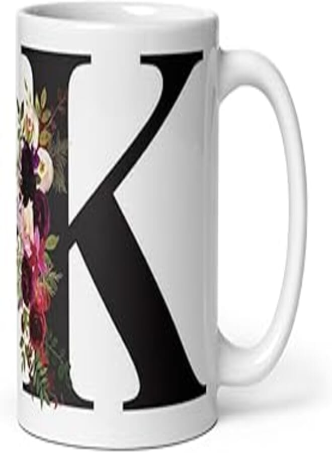 Creative Printed Mug With Special Design- Letter K 