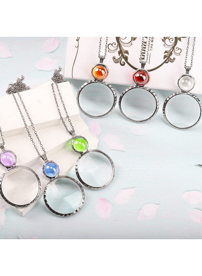 Jiulory Magnifying Glass Necklace,Jiulory 10x Magnifying Glass Pendant, Long Chain Glass Lens Magnifier Necklace Elderly Care Accessory Kids Hiking Camping Necklace Magnifier - Image 2