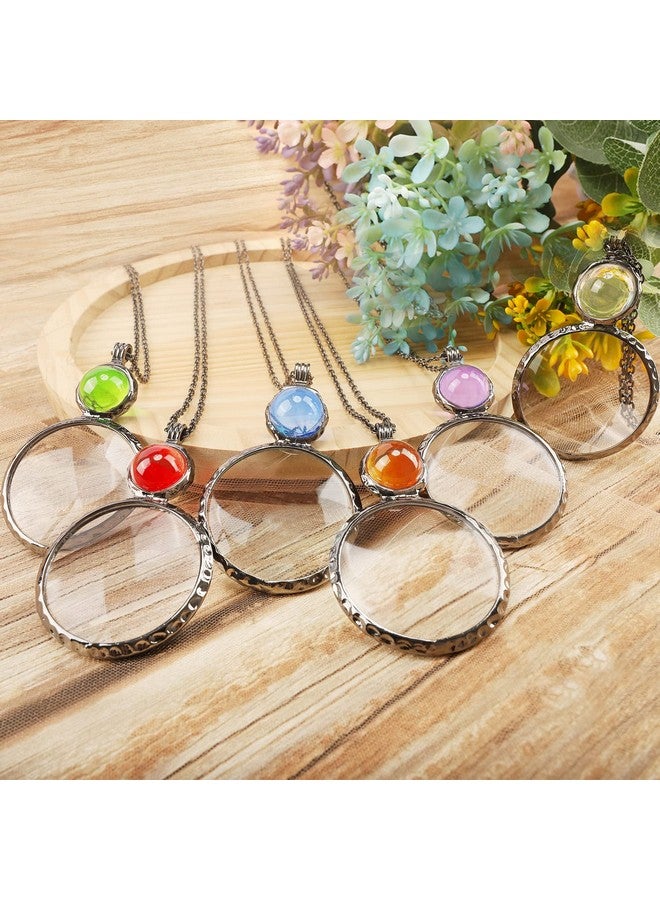 Jiulory Magnifying Glass Necklace,Jiulory 10x Magnifying Glass Pendant, Long Chain Glass Lens Magnifier Necklace Elderly Care Accessory Kids Hiking Camping Necklace Magnifier - Image 3