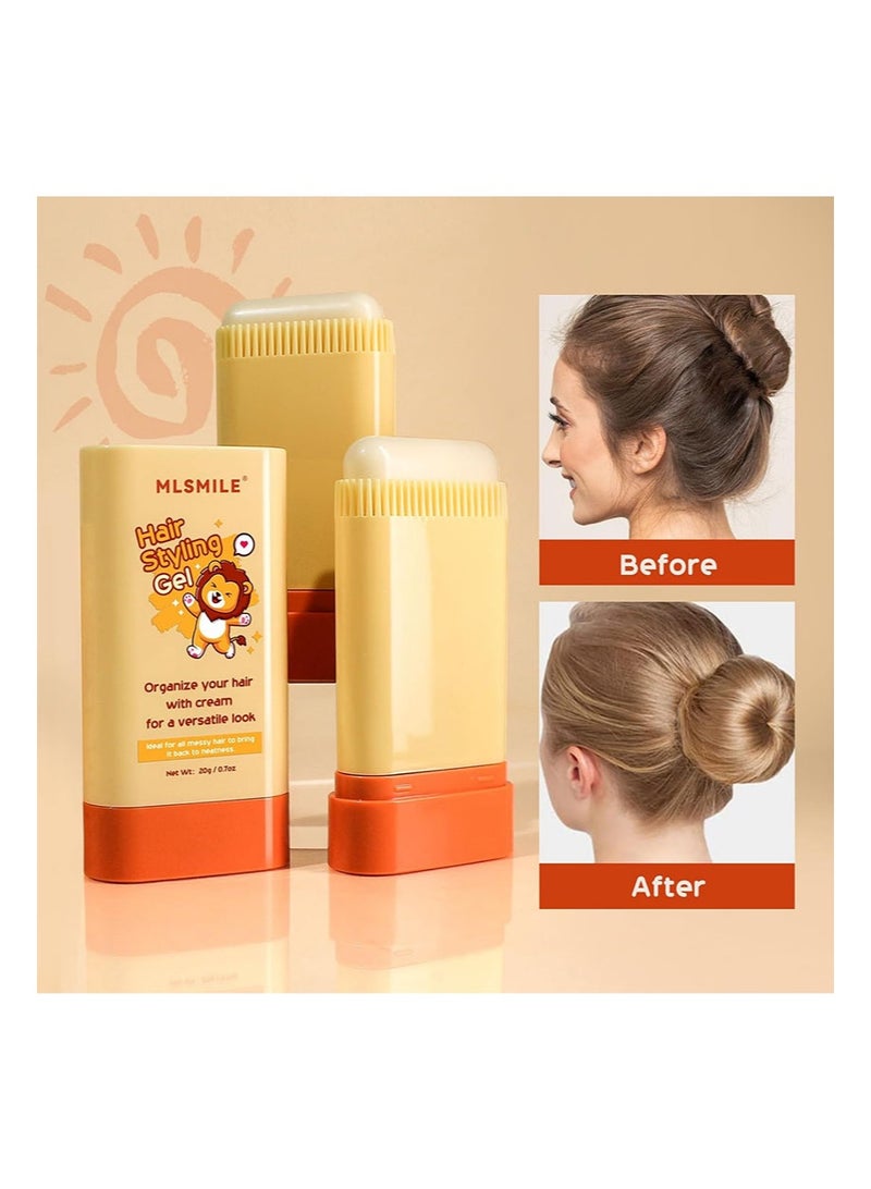 MLSMILE Hair Wax Stick for Baby Styling，Hair Styling Gel， 2-in-1 Design with Built-in Comb，Slick，for Kids Waxes，Moisturizing，Non-Greasy，Easy to Use，Compact and Portable（20g） - Image 2