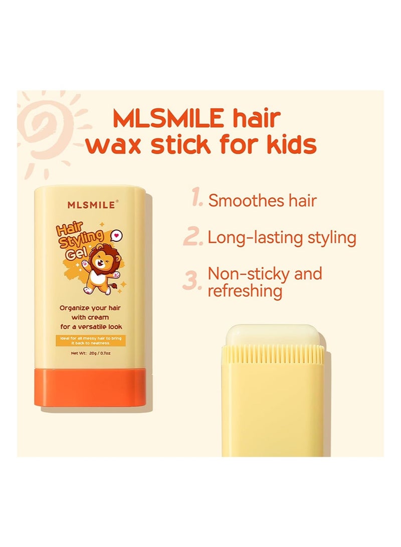 MLSMILE Hair Wax Stick for Baby Styling，Hair Styling Gel， 2-in-1 Design with Built-in Comb，Slick，for Kids Waxes，Moisturizing，Non-Greasy，Easy to Use，Compact and Portable（20g） - Image 5