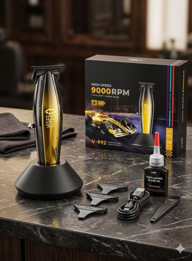 Professional Hair Clipper 9000 RPM | High-Speed Performance & Ceramic Blades | 250-Minute Battery Life - Image 2