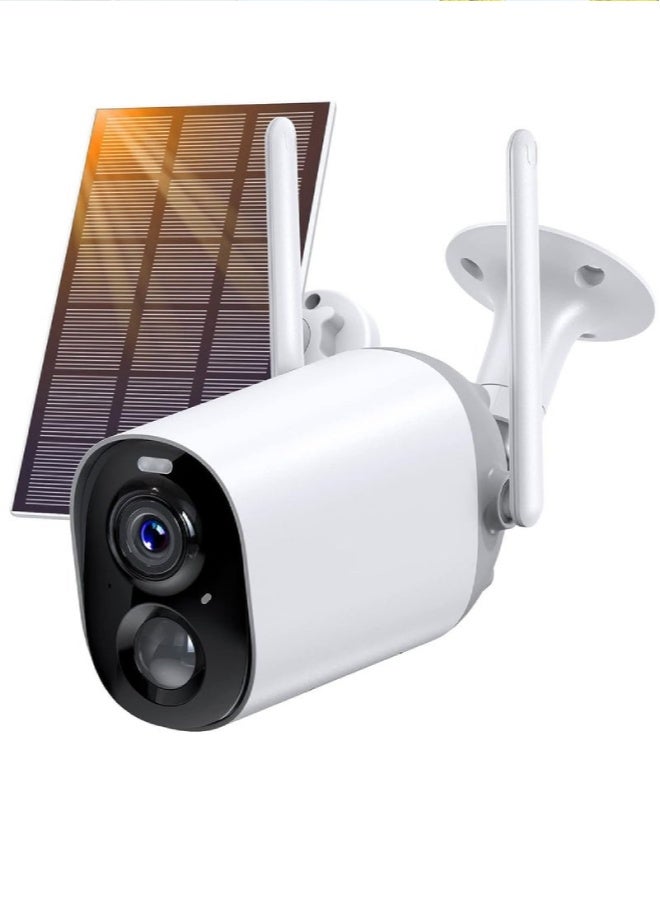 AROAQ Wireless Solar Security Camera – 1080P HD Outdoor WiFi Camera with 10000mAh Rechargeable Battery, AI Motion Detection, Color Night Vision, 2-Way Audio, IP66 Waterproof - Image 1