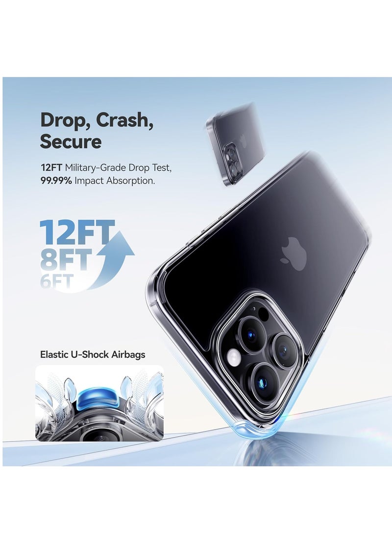 DUSALA For iPhone 16 Pro Case Crystal Clear, [Never Yellow Technology] [12FT Mil-Grade Protection] Transparent Slim Cover Women Men for iPhone 16 Pro  Phone Case 6.3 inch, Clear - Image 3