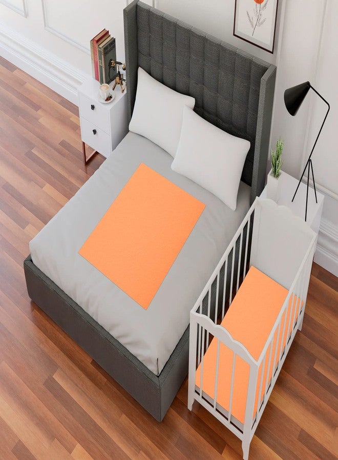 AVI FastDry Cotton Extra Absorbent Waterproof and Reusable Bed Protector/Dry Sheet for Baby- Large 100x140 cm -Orange, Pack of 2 - Image 5