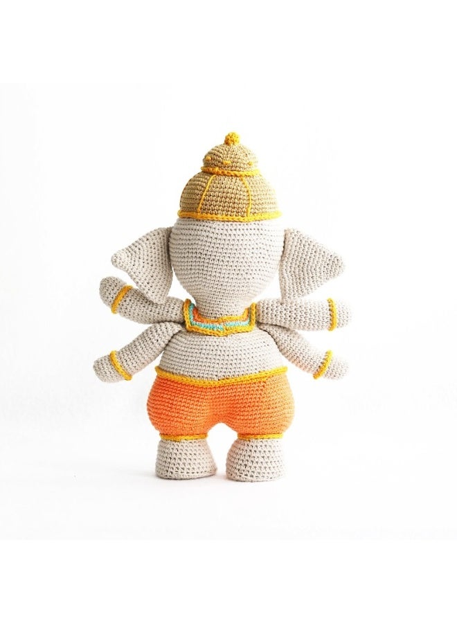 JewelOnPalette Crochet Ganesh - Handcrafted Hindu Deity Figure - Image 3