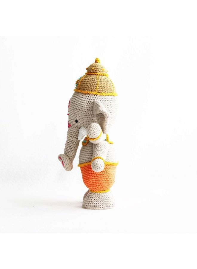 JewelOnPalette Crochet Ganesh - Handcrafted Hindu Deity Figure - Image 2