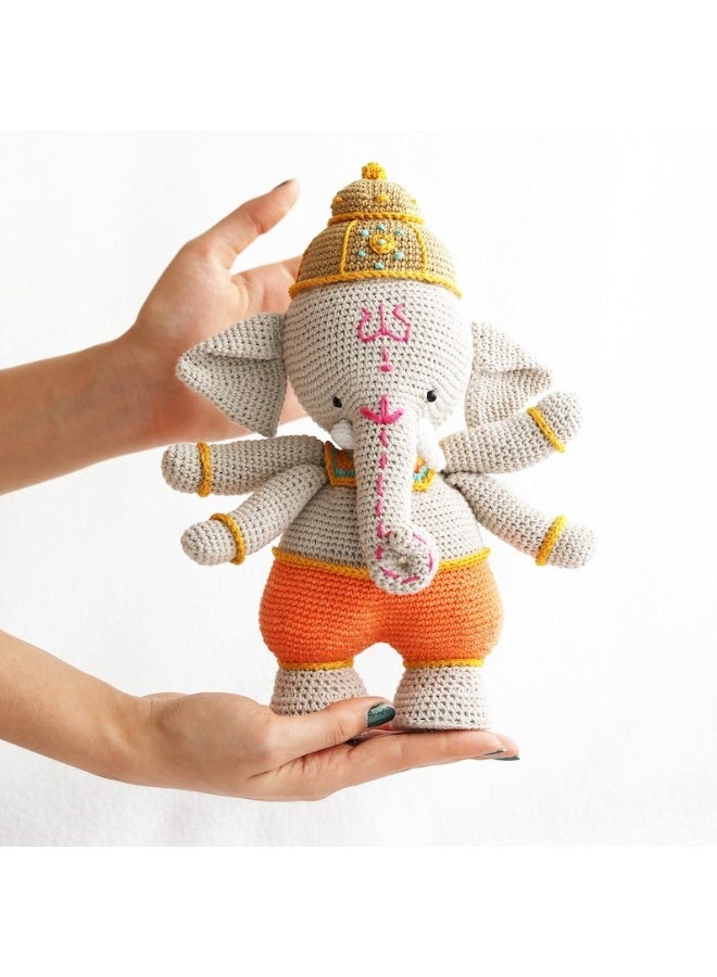 JewelOnPalette Crochet Ganesh - Handcrafted Hindu Deity Figure - Image 4