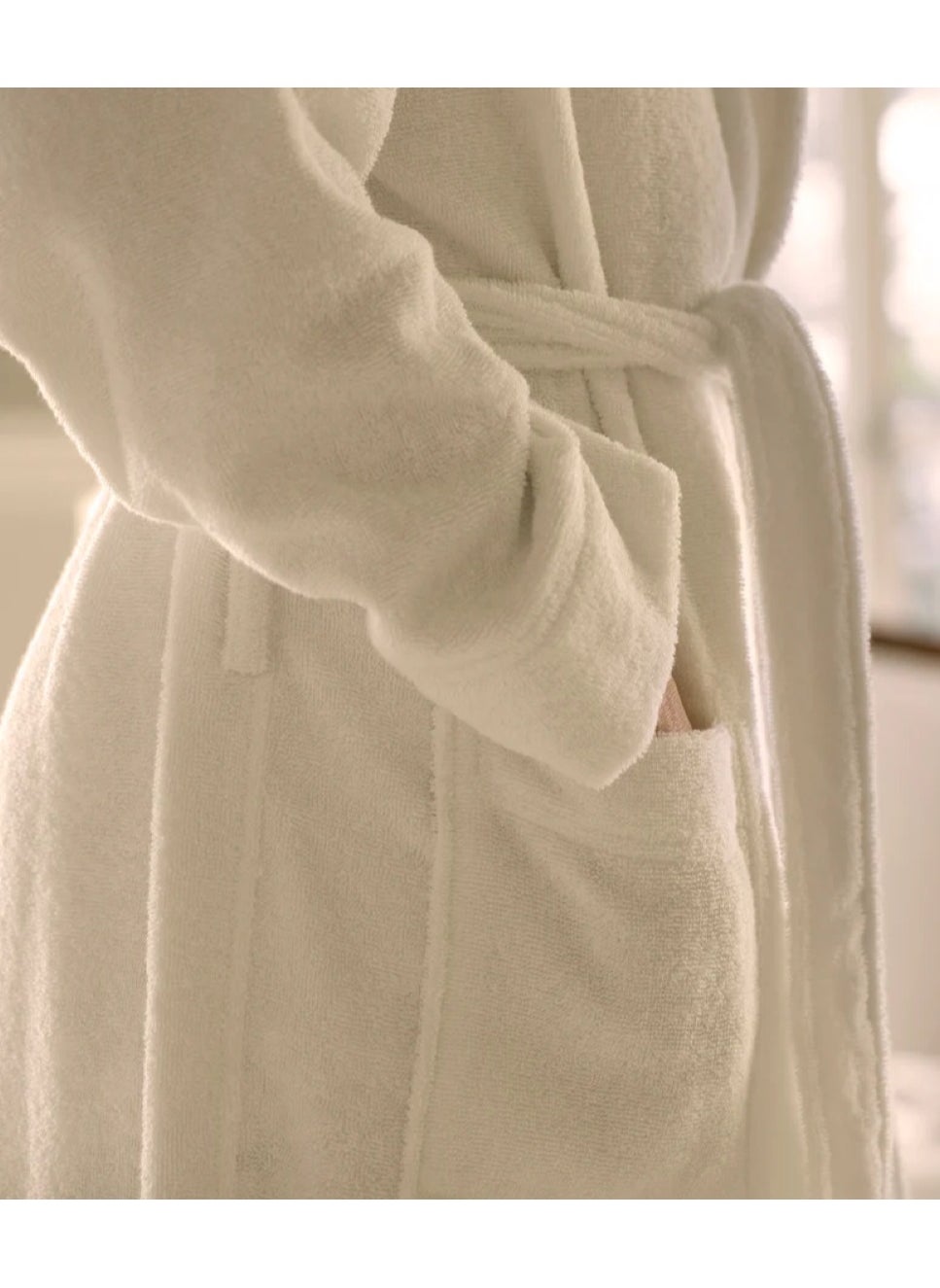 Bathrobe (Unisex) - 100% Cotton Terry Highly Absorbent Super Soft Bathrobes For Women & Men- Adult Size, Color White 