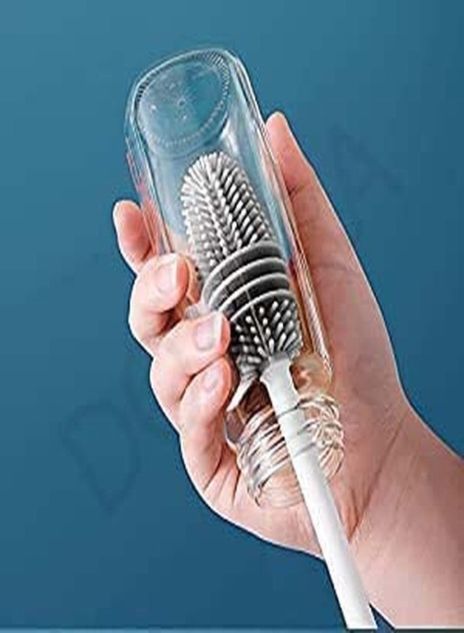 DOZERA Silicone Bottle Cleaning Brush, Flexible Bristles Plastic Handle for Washing Water Bottle,Glassware, Baby Bottle,Narrow Neck Containers,Vacuum Sports Bottle,Kitchen Accessories. - Image 3