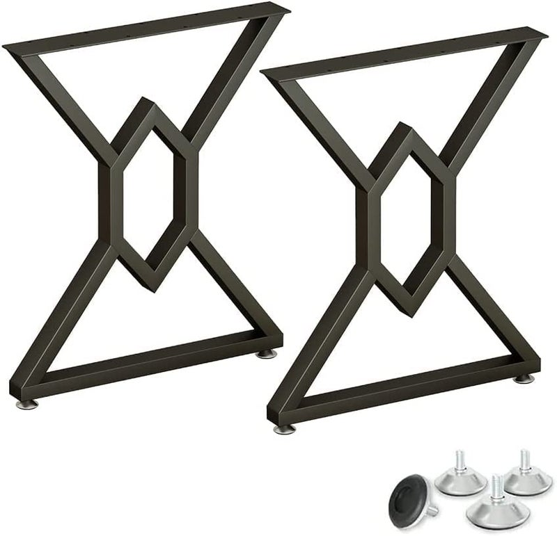 Dcloud Dcloud Furniture Legs Modern Heavy Duty Tall Black Metal Iron Desk Legs RiserBench Furniture Legs for Coffee Table Dining Legs Set of 2 2005X  - Image 2