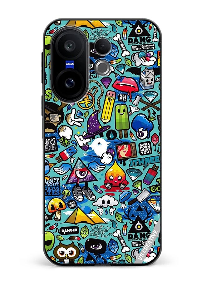Protective Case Cover For Vivo X200 FE  Design Multicolour