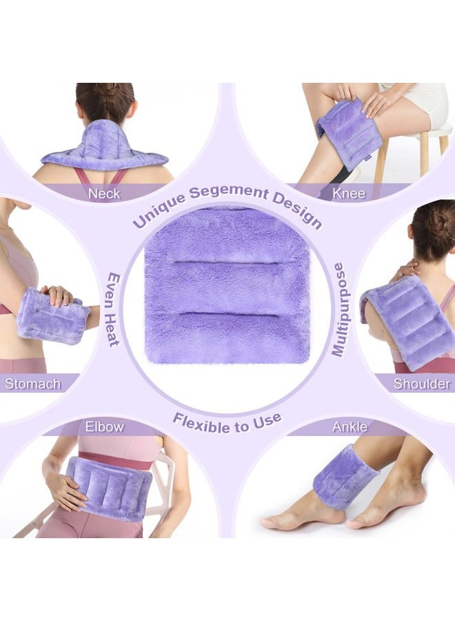 SuzziPad Microwave Heating Pad for Discomfort Reducing, 7x16 Microwavable Heated Pads, Muscle Ache, Soothing Fatigue for Neck and Shoulder, Bean Bag Moist Heat Pack, Warm Compress, Purple - Image 5