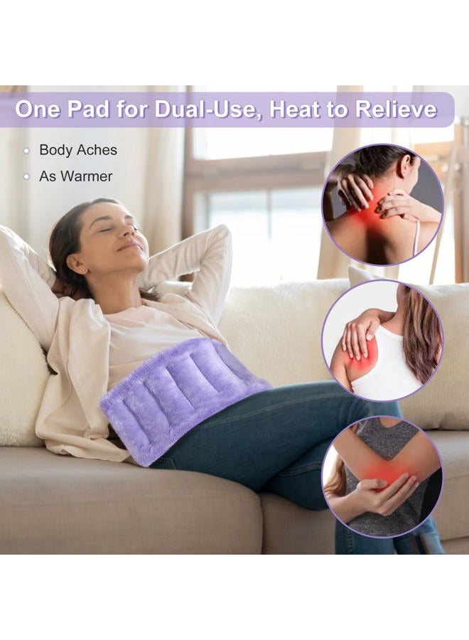 SuzziPad Microwave Heating Pad for Discomfort Reducing, 7x16 Microwavable Heated Pads, Muscle Ache, Soothing Fatigue for Neck and Shoulder, Bean Bag Moist Heat Pack, Warm Compress, Purple - Image 2