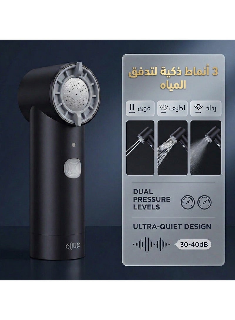 Electric Portable Bidet for Travel - 3 Adjustable Modes, Handheld Shattaf with 500ml Water Bottle & 1.5m Hose, Rechargeable Personal Cleaner for Wudu, Maternity, Elderly & Outdoor Use - Image 2