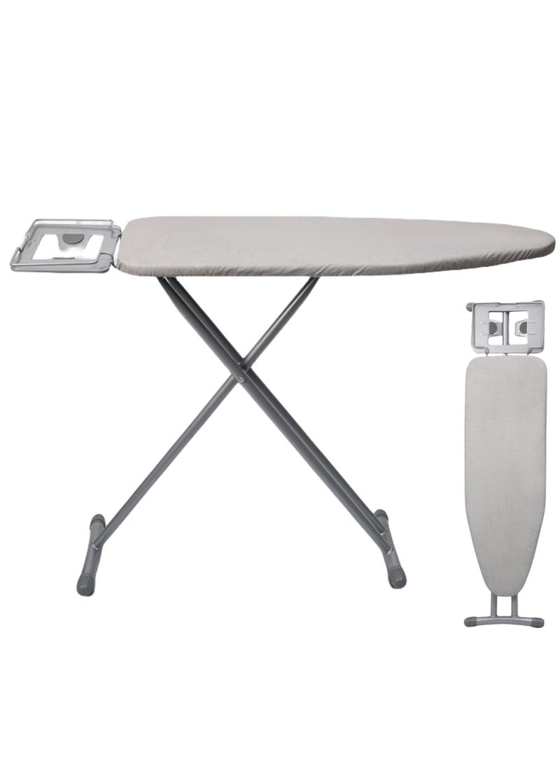 SKY-TOUCH Ironing Board 110x33cm Folding Ironing Stand with Jumbo Iron Rest Heavy Sturdy Metal Frame Legs Iron Stand Ironing Board Adjustable Height for Home Laundry Room or Dorm Use Grey - Image 1
