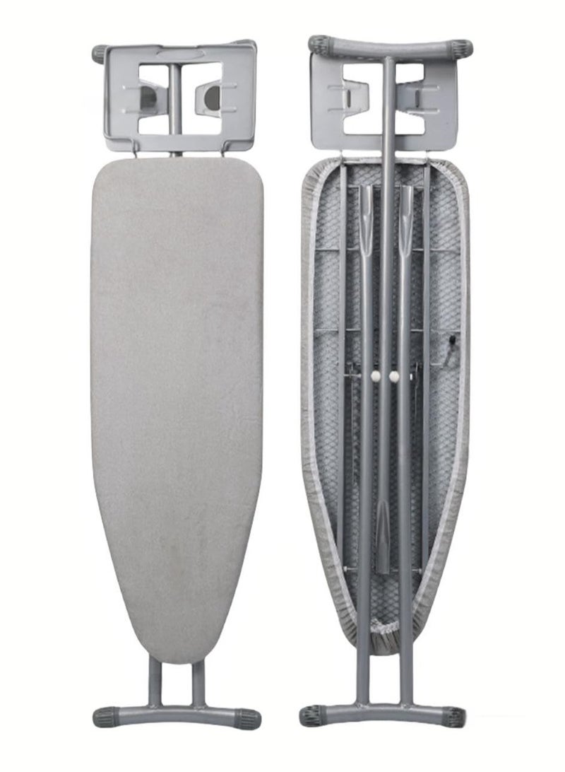 SKY-TOUCH Ironing Board 110x33cm Folding Ironing Stand with Jumbo Iron Rest Heavy Sturdy Metal Frame Legs Iron Stand Ironing Board Adjustable Height for Home Laundry Room or Dorm Use Grey - Image 2