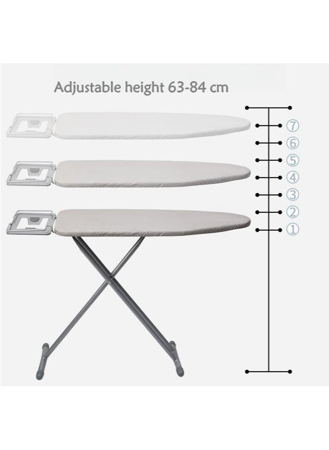 SKY-TOUCH Ironing Board 110x33cm Folding Ironing Stand with Jumbo Iron Rest Heavy Sturdy Metal Frame Legs Iron Stand Ironing Board Adjustable Height for Home Laundry Room or Dorm Use Grey - Image 3