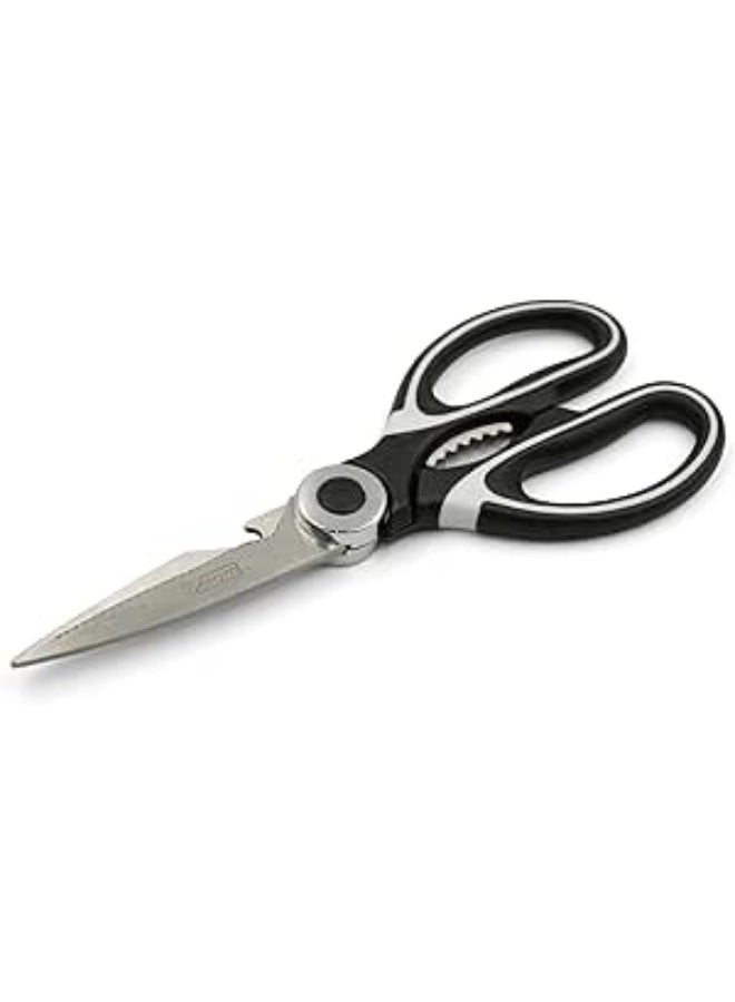 BERAM 8 Inch Multipurpose Kitchen Scissors with Nutcracker and Can Opener Heavy Duty 2CR13 Stainless Steel  Shears with Black and White Non Slip Handle for Home Poultry Herbs Packaging - Image 2