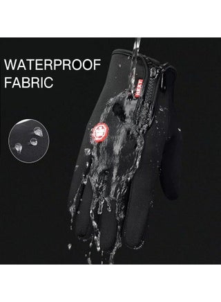Ski Gloves Grab Velvet Touch Screen Gloves Autumn and Winter Warm Plus Velvet Cold Proof Waterproof Outdoor Riding Model（M） - view 5