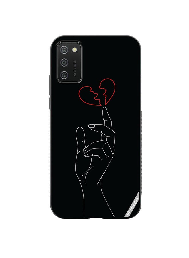 VR CREATIVE Protective Case Cover For Samsung Galaxy A03s Heart Broken Design Multicolour - Image 1