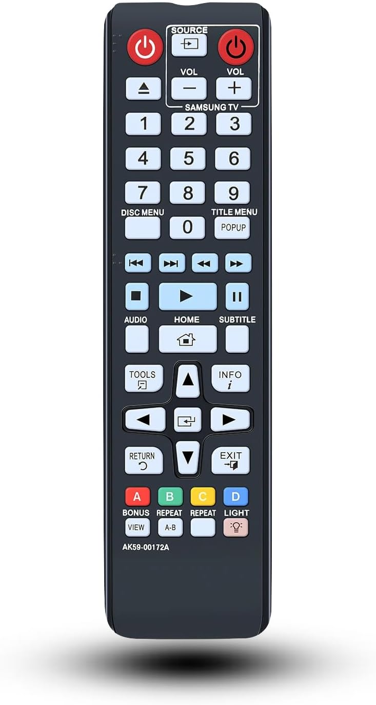 BOMAZ Replacement Remote Control for Samsung BD-H6500 BD-F5700 BD-HM57C BD-F5100 BD-H6500/ZA BD-F5100/ZX DVD Blu-Ray Player - Image 1