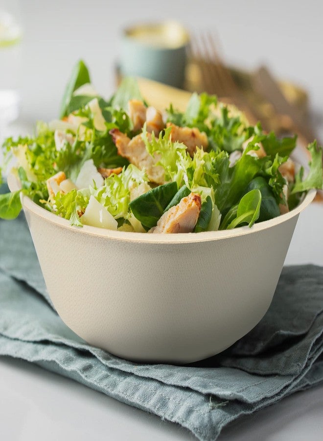 Belinlen 50 Pack 32oz Disposable Bowls Paper Bowls Large Compostable Bowls Made of Sugarcane for Salad, Dessert - Image 4