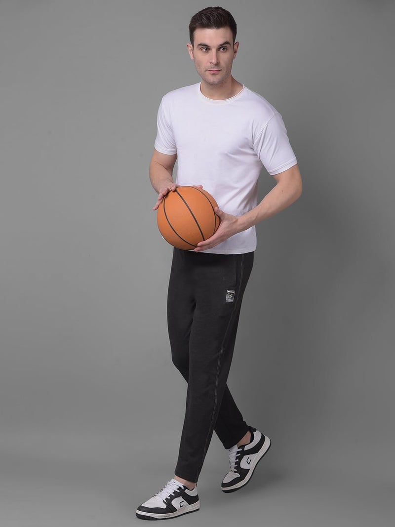 Dollar Mens Cotton Casual Trackpant (Pack of 1) Charcoal Melange - Image 5