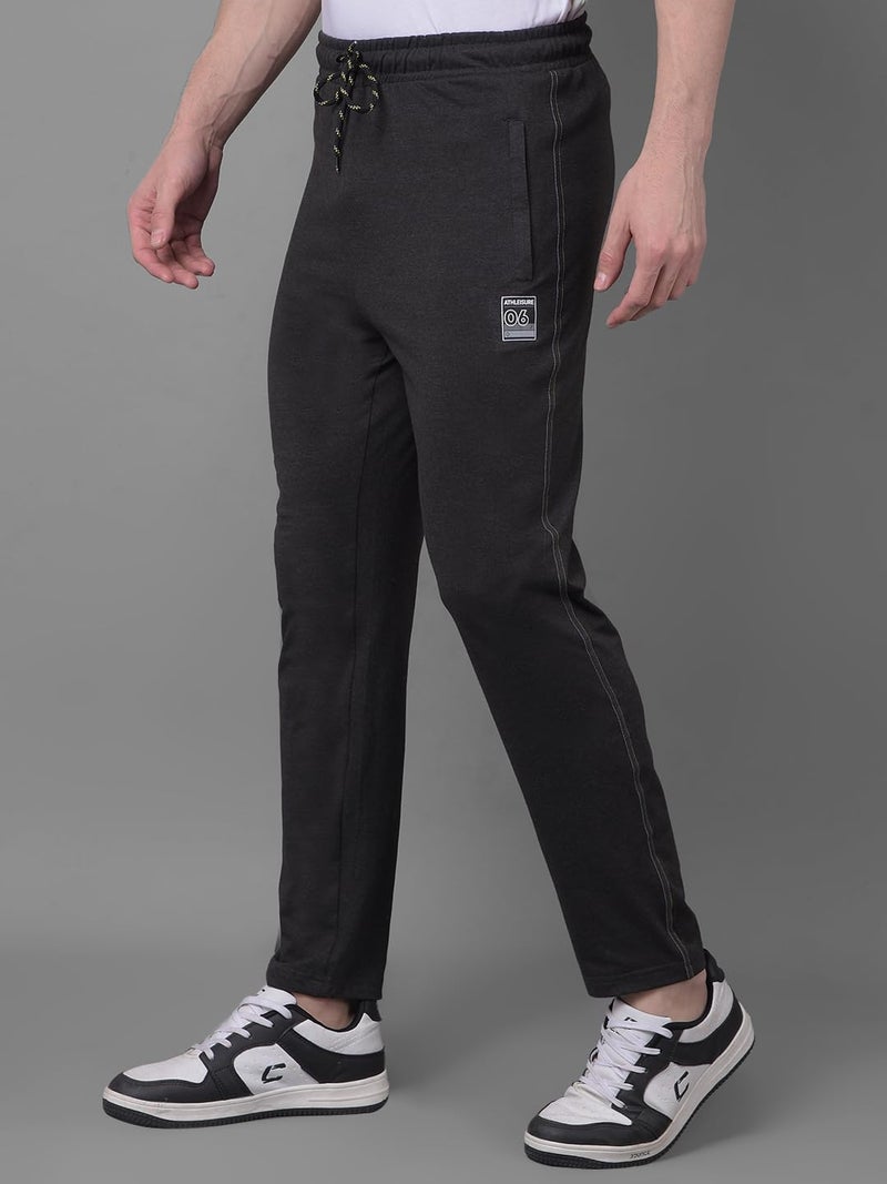 Dollar Mens Cotton Casual Trackpant (Pack of 1) Charcoal Melange - Image 3