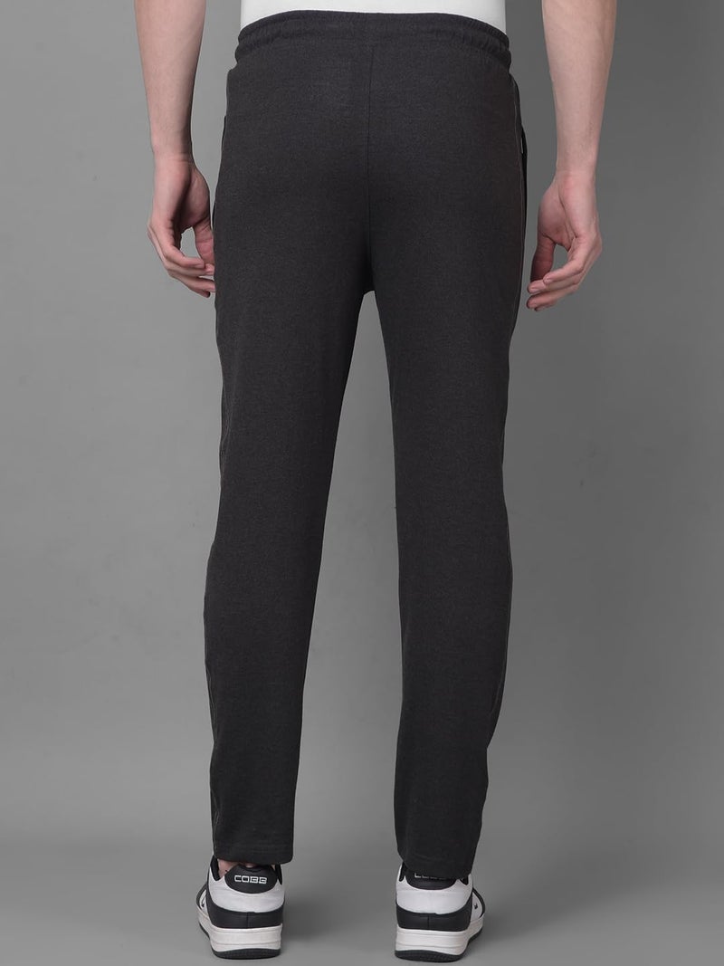 Dollar Mens Cotton Casual Trackpant (Pack of 1) Charcoal Melange - Image 2