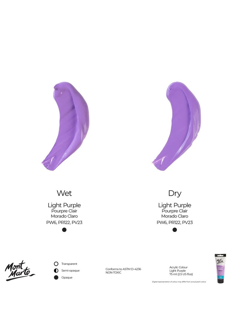 Mont Marte أنبوب طلاء أكريليك مميز 75 مل لون بنفسجي فاتح - Image 3