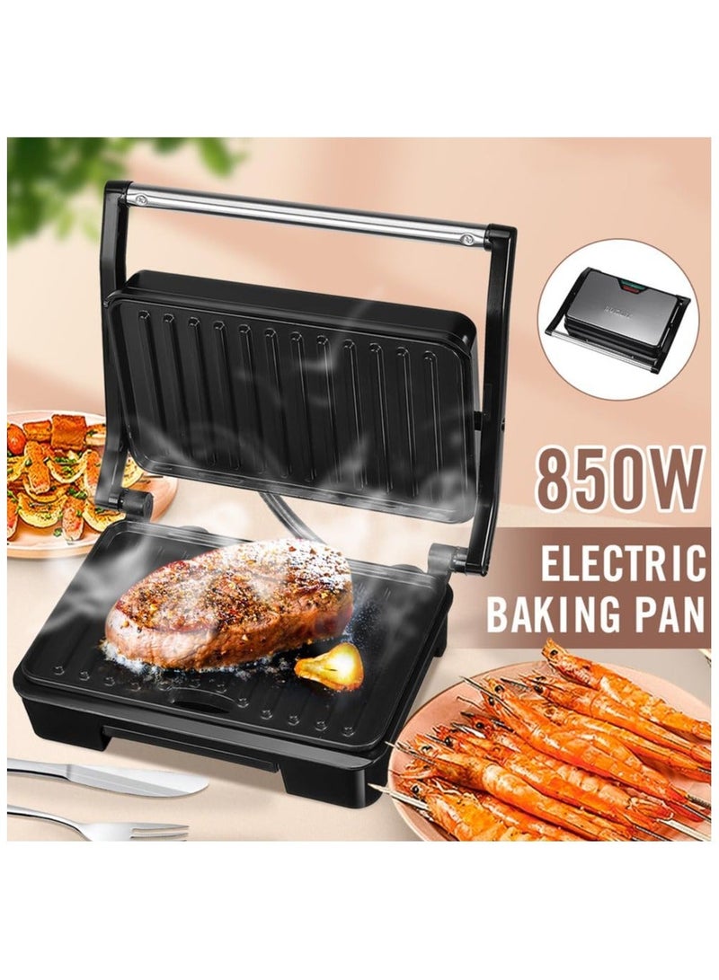 Sokany SK-223 Grill Maker 850W Electric Indoor Grill with Non-Stick Plates & Cool-Touch Handle – 220V - Image 2