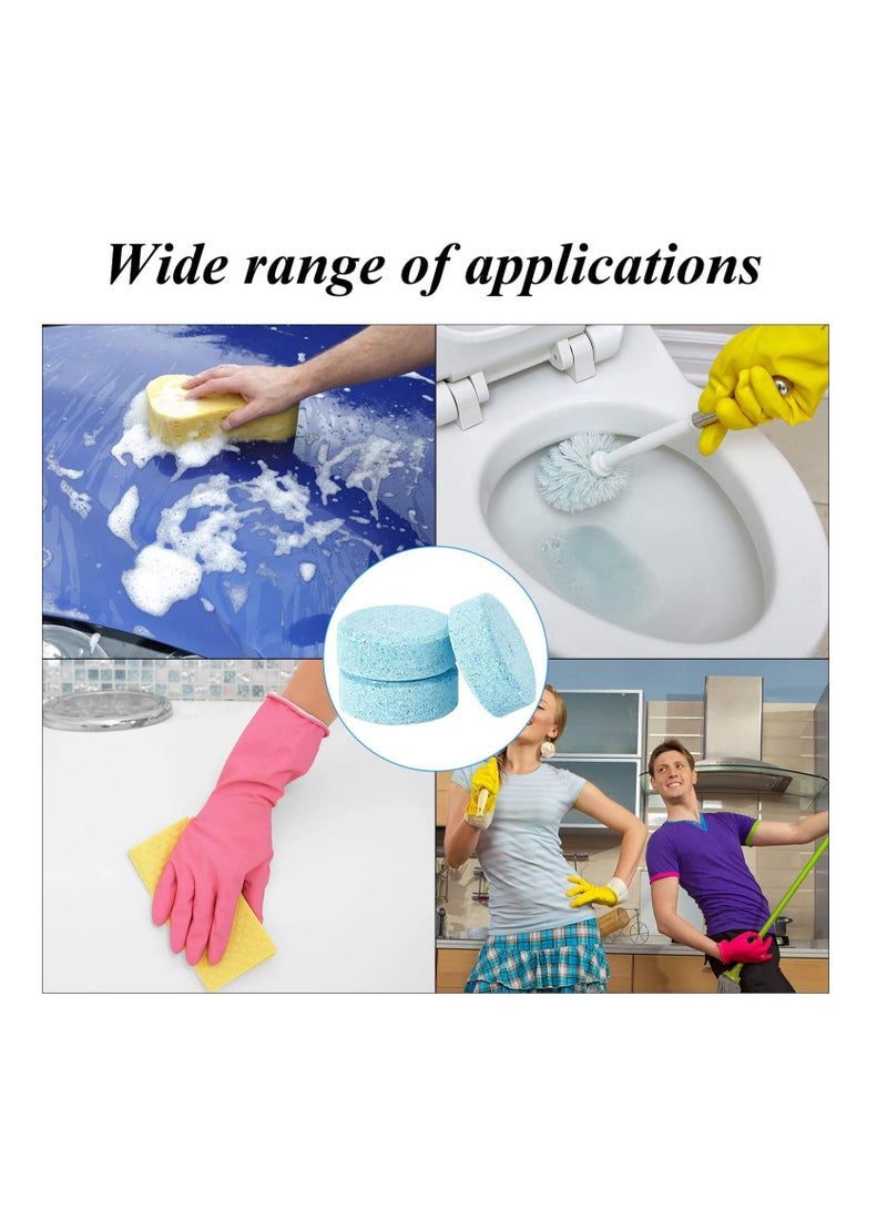 Excefore 100 Pieces Car Windshield Glass Concentrated Washer Tablets Solid Car Effervescent Tablets Glass Solid Wiper Cleaning Tablets for Car Kitchen Window  - Image 5