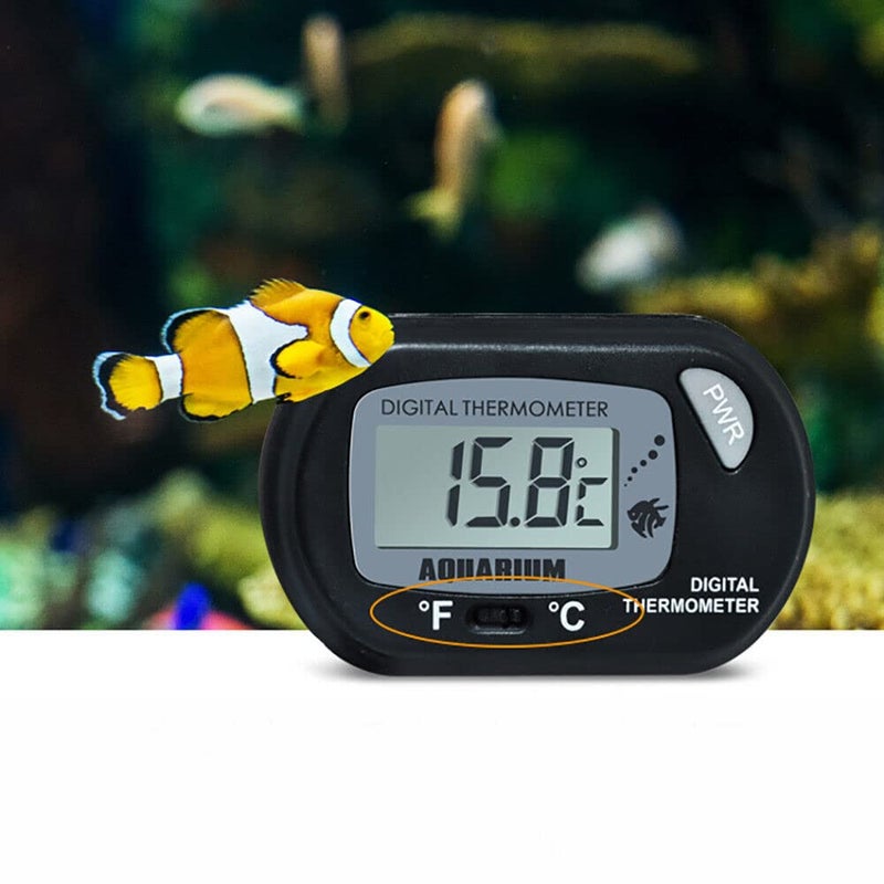 VAYINATO Petzlifeworld Black Digital LCD Thermometer with Suction Cups for Aquarium Fish Tank Vivarium Reptile Terrarium - Image 5