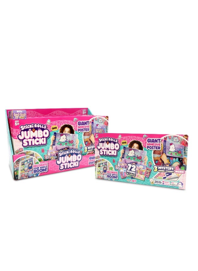 Sky Castle Sticki Rolls Jumbo Sticki 3-Pack - Collectible Giant Stickers and Mystery Sticki, DIY Arts and Crafts for Kids, Sky Castle Model JS300 - Image 2