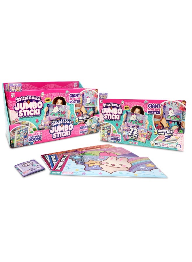 Sky Castle Sticki Rolls Jumbo Sticki 3-Pack - Collectible Giant Stickers and Mystery Sticki, DIY Arts and Crafts for Kids, Sky Castle Model JS300 - Image 4