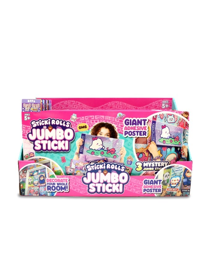 Sky Castle Sticki Rolls Jumbo Sticki 3-Pack - Collectible Giant Stickers and Mystery Sticki, DIY Arts and Crafts for Kids, Sky Castle Model JS300 - Image 1