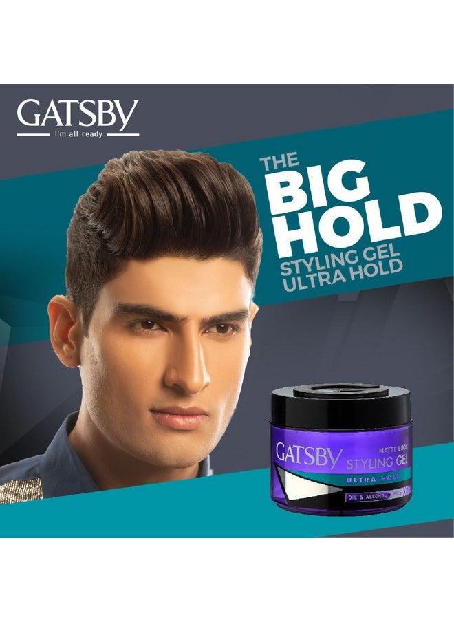 GATSBY Water Gloss - Ultra Hold, 300Gm Each Pack Of 2 | Hair Styling Gel For Men  - Image 3
