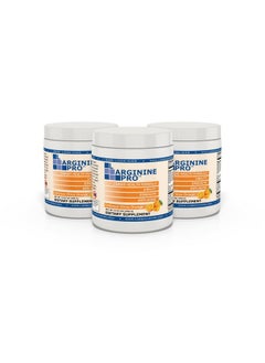 L-ARGININE PRO L-ARGININE PRO | L-arginine Supplement Powder | 5,500mg of L-arginine Plus 1,100mg L-Citrulline (Orange, 3 Jars)  - Image 1
