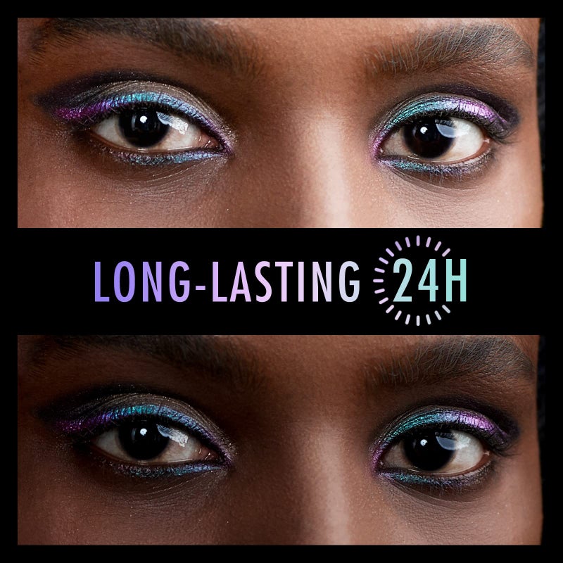 BEPHOLAN Metallic Eyeliner, Blue Purple Shifting Colors Glitter Waterproof Eyeliner, 24h Long-Lasting Pen, Purple-Blue (NORTHERN LIGHT) - Image 4