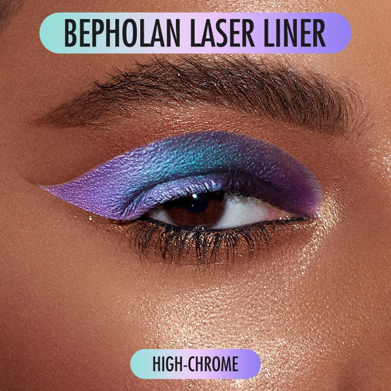 BEPHOLAN Metallic Eyeliner, Blue Purple Shifting Colors Glitter Waterproof Eyeliner, 24h Long-Lasting Pen, Purple-Blue (NORTHERN LIGHT) - Image 2