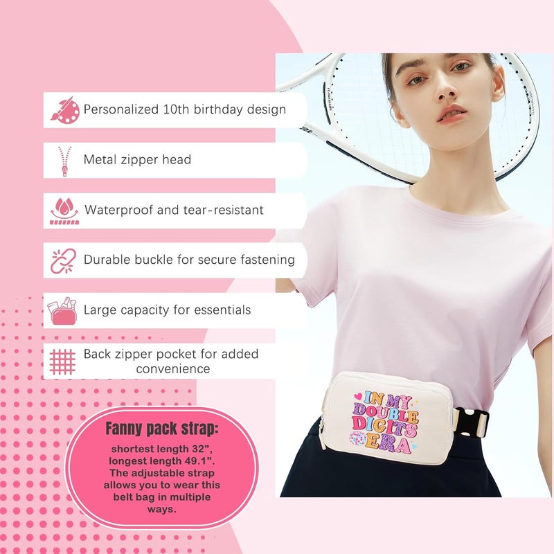 Frerdui 10 Year Old Girl Birthday Gifts, 10th Birthday Gifts for Girls, Popular Gift 10 Year Old Gifts for Double Digits Birthday Girl W/In My Double Digits Era Cup Fanny Pack - Image 4