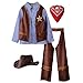 ReliBeauty Kids Cowboy Costume for Boys Cosplay Costumes Birthday Party Christmas Halloween Dress up Gift for Kids 4 SetsBlue 10150 - Image 2