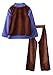 ReliBeauty Kids Cowboy Costume for Boys Cosplay Costumes Birthday Party Christmas Halloween Dress up Gift for Kids 4 SetsBlue 10150 - Image 4